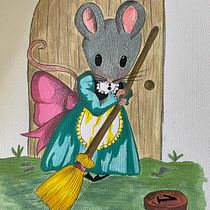 Mi proyecto del curso: Introducción a la ilustración infantil, La Ratita Presumida. Traditional illustration, Fine Arts, Painting, Pencil Drawing, Drawing, Watercolor Painting, Children's Illustration, and Narrative project by Laura González - 03.14.2024