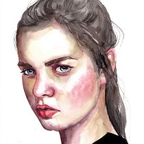 Mój projekt z kursu: Portret akwarelowy na bazie fotografii . Un projet de Illustration traditionnelle, Aquarelle , et Dessin de portrait de Olga Kozyra - 15.03.2024