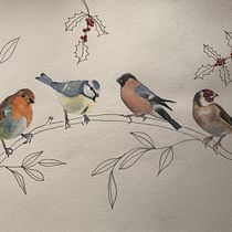Mon projet du cours : Techniques artistiques d'aquarelle pour illustrer les oiseaux. Traditional illustration, Watercolor Painting, Realistic Drawing, and Naturalistic Illustration project by Sylvie Perret Caranton - 03.15.2024
