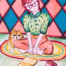 Mi proyecto del curso: Ilustración lúdica con acuarela y lápices de color. Ilustração tradicional, Pintura, Pintura em aquarela, Desenho de retrato, e Desenho com lápis de cor projeto de Julissa Chávez - 16.03.2024