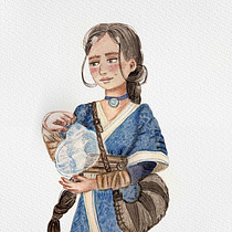 Mi proyecto del curso: Ilustración y caracterización de personajes con acuarela. Un proyecto de Ilustración tradicional, Diseño de personajes, Pintura y Pintura a la acuarela de lidiak.noguera - 16.03.2024