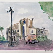 Mijn project van de cursus: Architectuur tekenen met aquarel en inkt. Sketching, Drawing, Watercolor Painting, Architectural Illustration, Sketchbook & Ink Illustration project by Lydia Van der Graaff - 03.17.2024