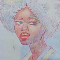 Meu projeto do curso: Desenho de retratos vibrantes com lápis de cor. Drawing, Portrait Drawing, Sketchbook, and Colored Pencil Drawing project by Adriana Assanuma - 05.02.2024