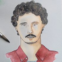 Mon projet du cours : Carnet de portraits à l’aquarelle. Painting, Watercolor Painting, Portrait Drawing, and Sketchbook project by ade_hartmann - 03.17.2024