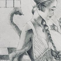 My project for course: Drawing From Imagination with Graphite and Charcoal . Traditional illustration, Fine Arts, Pencil Drawing, Drawing, Artistic Drawing, and Figure Drawing project by Laura Di Stefano - 03.17.2024