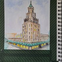 My project for course: Architectural Sketching with Watercolor and Ink. Sketching, Drawing, Watercolor Painting, Architectural Illustration, Sketchbook & Ink Illustration project by Summer Creech - 03.16.2024