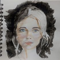 Il mio progetto del corso: Ritratto ad acquerello a partire da una fotografia. Un projet de Illustration traditionnelle, Aquarelle , et Dessin de portrait de viola.damen - 17.03.2024