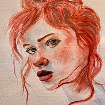 My project for course: Watercolor Portrait from a Photo. Un projet de Illustration traditionnelle, Aquarelle , et Dessin de portrait de renwill935 - 10.03.2023