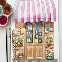 My project for course: Watercolor Urban Illustration: Portray your City. Painting, Drawing, Watercolor Painting, and Architectural Illustration project by sonjons - 03.17.2024