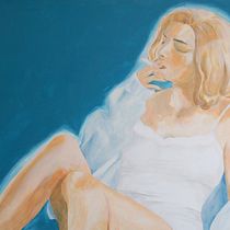 Mein Abschlussprojekt für den Kurs: Frauenporträts mit Acrylfarben malen. Pintura, e Pintura Acrílica projeto de Daniela Wiesinger - 18.03.2024