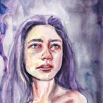 My project for course: Expressive Watercolor Portraits. Un progetto di Illustrazione tradizionale, Belle arti, Pittura, Pittura ad acquerello e Disegno di ritratti di Miwa Gardner - 18.03.2024