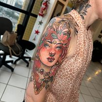 Mi proyecto del curso: Diseño de tatuaje neotradicional. Un projet de Dessin, Illustration numérique, Conception de tatouage , et Dessin numérique de Florencia Pantano - 20.03.2024