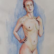 My project for course: The Human Figure in Watercolor. Un progetto di Illustrazione tradizionale, Belle arti, Pittura, Pittura ad acquerello, Disegno realistico e Disegno anatomico di Nota - 20.03.2024