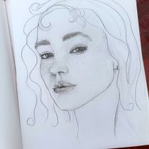My project for course: Portrait Sketchbooking: Explore the Human Face. Sketching, Drawing, Portrait Drawing, Artistic Drawing, and Sketchbook project by Helena Ljoljic - 03.21.2024