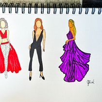My project for course: Fashion Sketch Illustration. Een project van Traditionele illustratie,  Schetsen,  Modeontwerp, Digitale tekening y Mode-illustratie van Joy Timbol - 17.03.2024