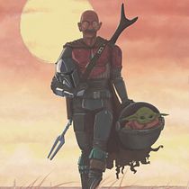 Mandalorian: My project for course "Digital Painting for Characters: Color and Light" Ein Projekt aus dem Bereich Traditionelle Illustration, Design von Figuren, Digitale Illustration und Digitale Malerei von Juan Francisco Coll Romero - 11.02.2020