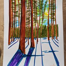 Mon projet du cours : Paysages : approche par le carnet de dessin et la couleur. Un progetto di Bozzetti, Creatività, Disegno a matita, Disegno e Sketchbook di isabelle_fortin14 - 19.03.2024