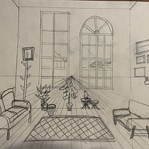 My project for course: Interior Spaces from Your Point of View  Ein Projekt aus dem Bereich Traditionelle Illustration, Architektur, Zeichnung und Architektonische Illustration von nurdankaragunlu - 21.03.2024
