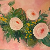 Mein Abschlussprojekt für den Kurs: Botanische Illustration von floralen Acrylgemälden. Fine Arts, Painting, Acr, lic Painting, and Botanical Illustration project by nadinekarker - 03.21.2024