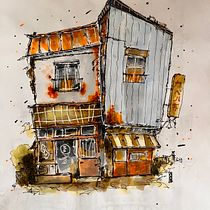My project for course: Expressive Architectural Sketching with Colored Markers. Sketching, Drawing, Architectural Illustration, Sketchbook & Ink Illustration project by Kavel Laine - 03.22.2024