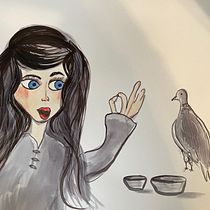 My Project: "Cinderella is Made to Pick Up the Lentils in the Hearth". Traditional illustration, Fine Arts, Painting, Pencil Drawing, Drawing, Watercolor Painting, Children's Illustration, and Narrative project by Alexandra Ausperk - 03.22.2024