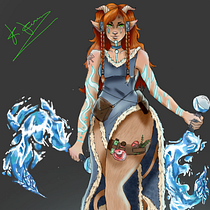 My project from the course: Concept Art: Character Design & Worldbuilding Morgana of the wetlands Ein Projekt aus dem Bereich Traditionelle Illustration, Design von Figuren, Digitale Illustration, Concept Art, Digitale Zeichnung und Digitale Malerei von sneakymika - 18.03.2024
