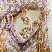 My project for course: Experimental Portraiture with Ink, Tea and Alcohol. Fine Arts, Painting, Drawing & Ink Illustration project by yulia.avrutski - 03.23.2024