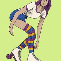 Skater Girl - Dynamic Character Illustration Ein Projekt aus dem Bereich Traditionelle Illustration, Design von Figuren, Comic, Kreativität, Zeichnung, Digitale Zeichnung und Manga von Simon Beardsley - 26.03.2024