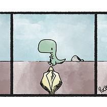 Depresaurio Ein Projekt aus dem Bereich Traditionelle Illustration, Comic, Bleistiftzeichnung, Zeichnung und Erzählung von Abril Aleuy - 16.03.2024