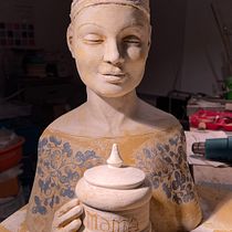 Mein Abschlussprojekt für den Kurs: Einführung in das Töpfern von figurativen Skulpturen. Artes plásticas, e Escultura projeto de Martina Zwölfer - 26.03.2024