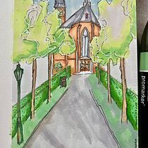 Mein Abschlussprojekt für den Kurs: Expressive Architekturskizzen mit Markern. Sketching, Drawing, Architectural Illustration, Sketchbook & Ink Illustration project by Christian Albers - 03.26.2024