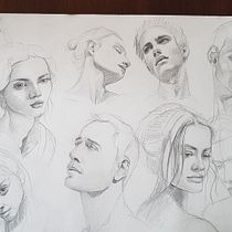 Mi proyecto del curso: Sketchbook de retrato: explora el rostro humano. Sketching, Drawing, Portrait Drawing, Artistic Drawing, and Sketchbook project by aneliya_1972 - 03.26.2024