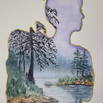 My project for course: Double Exposure Watercolor: Painting Nature. Een project van Traditionele illustratie, Aquarelschilderen, Realistische tekening y Naturalistische illustratie van Bobby Venedam - 26.03.2024