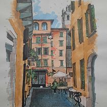 Mi  Dibujo arquitectónico expresivo con marcadores de colores. Sketching, Drawing, Architectural Illustration, Sketchbook & Ink Illustration project by claudiabbertero - 03.27.2024