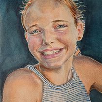 Mi proyecto del curso: Retrato artístico en acuarela. Fine Arts, Painting, Watercolor Painting, and Portrait Drawing project by mariaezor - 03.27.2024