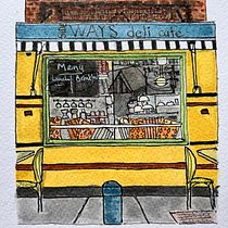 My project for course: Watercolor Urban Illustration: Portray your City. Pintura, Desenho, Pintura em aquarela e Ilustração arquitetônica projeto de Kaye - 28.03.2024