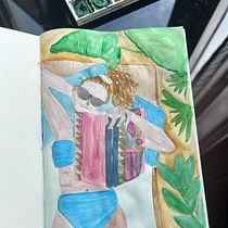 My project for course: Exploratory Sketchbook: Find Your Drawing Style. Un proyecto de Ilustración tradicional, Bocetado, Creatividad, Dibujo, Pintura a la acuarela, Sketchbook y Pintura gouache de theresa_vecsey - 30.03.2024