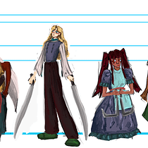 My project for course: Captivating and Dynamic Character Creation. Un projet de Illustration traditionnelle, Conception de personnages, Illustration numérique , et Dessin numérique de Mina Kaya - 29.03.2024