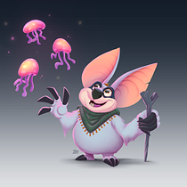 My project for course: Fantasy Character Design in Procreate | Ziv Ariely. Projekt z dziedziny Trad, c, jna ilustracja, Projektowanie postaci, Ilustracja c, frowa, Malarstwo c, frowe, R, sunek c i frow użytkownika Ziv Ariely - 25.03.2024