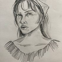 Meu projeto do curso: Sketchbook de retratos com lápis grafite. Un proyecto de Bellas Artes, Bocetado, Dibujo, Dibujo de Retrato y Sketchbook de rtetalita - 29.03.2024