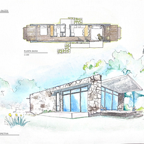 CASA BAJZEK - Desenho em aquarela. Un proyecto de Arquitectura, Dibujo a lápiz e Ilustración arquitectónica de Guilherme Amorim - 30.03.2024