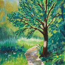 My project for course: Landscape Painting with Gouache for Beginners Ein Projekt aus dem Bereich Bildende Künste, Malerei, Naturalistische Illustration und Gouachemalerei von FairyAl Islam - 30.03.2024