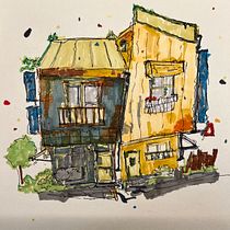 Mi proyecto del curso: Dibujo arquitectónico expresivo con marcadores de colores Ein Projekt aus dem Bereich Skizzenentwurf, Zeichnung, Architektonische Illustration, Sketchbook und Illustration mit Tinte von jana_agullo - 30.03.2024