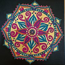 Mein Abschlussprojekt für den Kurs: Mandalas: Entwirf Muster mit Acrylfarben. Painting, Drawing, Acr, and lic Painting project by hopsli - 03.30.2024