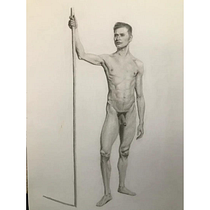 Meu projeto do curso: Desenho realista da figura humana Ein Projekt aus dem Bereich Traditionelle Illustration, Bildende Künste, Skizzenentwurf, Bleistiftzeichnung, Zeichnung, Realistische Zeichnung und Anatomische Zeichnung von Leilton da Conceição Terral - 31.12.2022