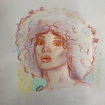 Mi proyecto del curso: Dibujo de retratos llamativos con lápices de colores. Un progetto di Disegno, Disegno di ritratti, Sketchbook e Disegno con matite colorate di pardo2004 - 01.04.2024