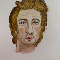 Il mio progetto del corso: Ritratti vivaci con matite colorate. Un progetto di Disegno, Disegno di ritratti, Sketchbook e Disegno con matite colorate di givarevi - 01.04.2024
