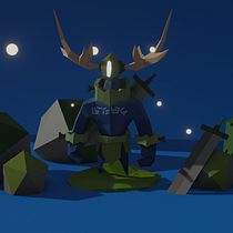 Meu projeto do curso: Modelagem de personagens low poly para videogames. Een project van 3D,  3D-modellering, Videogames, 3D-karakterontwerp y Videogame-ontwerp van Adrian Silva - 01.04.2024