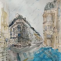 Meu projeto do curso: Desenho arquitetônico com aquarela e tinta. Sketching, Drawing, Watercolor Painting, Architectural Illustration, Sketchbook & Ink Illustration project by xavier_scarvalho - 04.01.2024