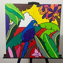 Meu projeto do curso: Introdução à pintura acrílica: crie uma tela tropical. Un projet de Peinture, Création de motifs, Peinture acr , et lique de Paulo Costoli - 01.04.2024